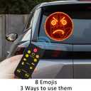 Car Finger Gesture Light, Funny LED Hand Sign with Remote Control, Wireless Gesture-Controlled Back Window Decoration for Trucks/SUV