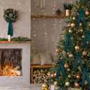 12 Pcs Green Christmas Candlestick Bows Decor 13 Inch Large Coquette Decorations Bows for Table Self Adhesive Candle Holder Gift Wrapping Wedding Bridal Shower Bachelorette Party Centerpieces