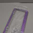 2 Pack License Plate Frames for Women, Sparkly Rhinestone Diamond Car Accessories with Glitter Crystal Caps (Violet2PCS)