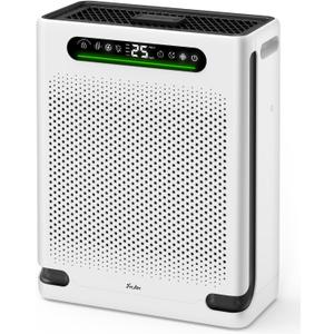 Air Purifiers for Home Large Room Up to 2600 Ft, HEPA Air Purifier with Washable Filter & Air Quality Display, Powerful Turbo Mode Air Cleaner for Pet Hair Odors Smoke Dust