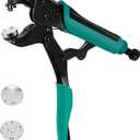 Heavy Duty Metal Button Fastener Pliers Tool Metal Button Installation Tool Replacing Metal Button Repair Canvas Tarps (Green)