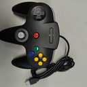1 Pack USB Wired N64 Controller, miadore Classic N64 PC Gamepad Joystick Controller for Windows PC MAC Linux Raspberry Pi 3 (Black)