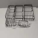 Liuoud 5 Pack Shower Caddy Organizer Rack Shelf for Inside Shower, Adhesive Bathroom Wall Storage Basket Rustproof Stainless Steel Shampoo Holder, Bathroom Accessory Decor Set, Black
