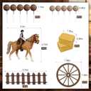15Pcs Horse Cake Topper Horse Birthday Cake Decorations for Western Theme Party Supplies