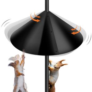 Squirrel Baffle for Bird Feeder Pole,Outdoor Pole Mount Squirrel Proof Guard Stopper- 19 Inch,1 Pack,Plastic