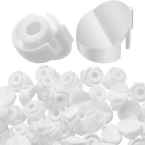 Wonderjune 50 Pcs Door Screw Hole Plugs Entry Door Frame Plugs Plastic,White(Diameter 1/4 x 5/16 Inch,Compatible with Odl/Western Reflection)