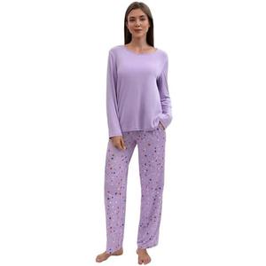 Navisting Women’s Soft Pajama Set Long Sleeve Tops and Full Length Pajama Set Sleepwear with Dream Print Two Piece Pjs, XL