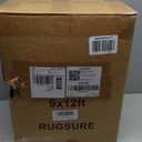 RUGSURE Washable Area Rugs - Perfect for Living Room, Bedroom, Kids Room, Nursery - Stain & Water Resistant Non-Slip, Pet & Child Friendly, Vintage Tribal Area Rugs (Green, 9' x 12')