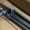 OUTDOOR LIVING SUNTIME Oversized Padded Moon Round Saucer Sofa Chair, Portable Folding Camping Chair, with Removable Footrest, Carry Bag - Orange