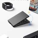 Samsers Foldable Bluetooth Keyboard - Portable Wireless Keyboard with Stand Holder, Rechargeable Full Size Ultra Slim Folding, Compatible iOS Android Windows Smartphone Tablet and Laptop - Black