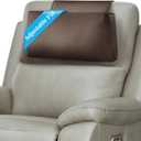 Recliner Headrest Pillow, Adjustable Comfort Neck & Head Support Pillow, Soft Velvet Non-Slip Headrest for Pain Relief & Relaxation, Ideal for Recliner, Couch, Chair, Sofa (Coffee)