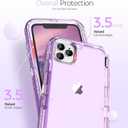 2 x ORIbox for iPhone 14 Pro Max Case Purple, [10 FT Military Grade Drop Protection], Transparent Heavy Duty Shockproof Anti-Fall Case for iPhone 14 Pro Max Phone Case,6.7 inch,3 in 1, Crystal Purple