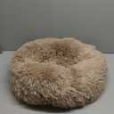 Bedsure Calming Cat Beds for Indoor Cats - Small Cat Bed Washable 20 inches, Anti-Slip Round Fluffy Plush Faux Fur Pet Bed, Fits up to 15 lbs Pets, (Camel,20"L x 20"W x 6"Th)
