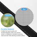 uxcell Window Screen Mesh, 35" x 59" DIY Fiberglass Netting Mesh Black Frame with Hook and Loop Adhesive Edging Black Mesh for Bedroom, Living Room, Kitchen