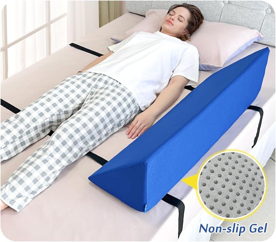 AOSSA Bed Rail Pillow Soft Foam Bolster Bed Rails for Elderly Adults Fall Protector Medical Bedside Safety Assisting Rail Bed Bumper Wedges for Elderly Positioning Hospital Bed Rail Padding Cushion, 33.5*9.8*9.8 inch