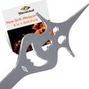 BBQ Grill Accessories for Gas Grill Charcoal Grill, 6 in 1 Grill Tools for Outdoor Barbecue Grill, 14 Inch Grill Utensils, Unique Gill Fork, Dad Gifts, Gifts for Men, Dad, Husband