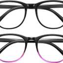 Okany Blue Light Blocking Glasses for Women Men Woman Black Computer Screen Filter Gaming Glasses Womens Mens 99.9% Blue Light Blocker Round Fashion Eye Glasses