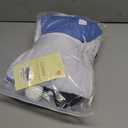 2 x Girls Halloween Costume Kids Blue Dress White Apron with Plush Rabbit Bow Hair Band Socks (7-9year)