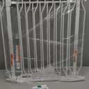 Mom's Choice GROWNSY Baby Gate, 30.5"-53" Auto-Close Dog Gate for Stairs & Doorways, Pressure-Mounted Easy Install Baby Gate - No Drill, Walk Through, Safe & Durable (White)