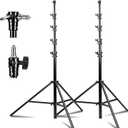 Kate 2 Pack Heavy Duty Light Stand Tripod - 15.7ft Air Cushioned Aluminum Alloy Lighting Stand with Tripod, 2 Sandbags & 1/4"-3/8" Adapter, 9.46lb Load for Studio/Indoor/Outdoor Video Photography