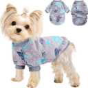 Dog Sweaters for Small Dogs Male Female Night Glow Fleece Dog Clothes for Small Dogs Girl Boy, Warm Pullover Doggy Sweatshirt, Winter Pet Coat Jacket Cat Costume Puppy Outfit, Gray, XS