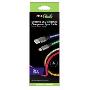 Cell Candy Dynamic LED ColorGlo Charge & Sync Cable