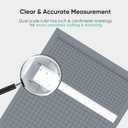 Paper Cutter, A4 Paper Trimmer with Safety Guard, 12" Cut Length Paper Cutting Board, Guillotine Trimmer with 16 Sheets Capacity, Paper Slicer for Scrapbooking Craft, Coupon, Label, Cardstock (Gray)