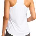 SANTINY Women's Golf Shirts Tank Tops Sleeveless Tennis Polo Racerback with Collar Athletic Tanks Quick Dry (White, XXL)