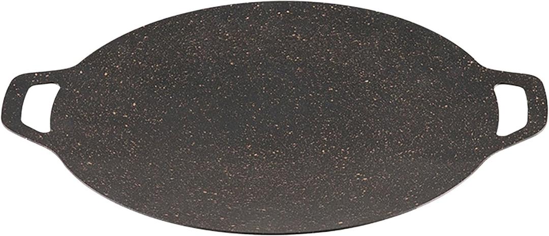 Thin Korean Grill Pan, 11 Inch Iron with Non-stick Coating Baking Tray on Heating Stove for Home, Party Travel and Outdoor (11.8 inch)