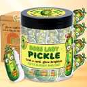 Boss Lady Gifts for Women - Pickle Funny Boss Gift, Cool Presents for Bosses, Female - Birthday Gifts, Appreciation Giftss for Women - Decorative Jar with 60 Positive Cards