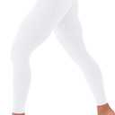 CHARMKING High Waisted Leggings for Women, Soft Tummy Control, Non See Through, Stretch Workout Yoga Pants for Running (White, M)