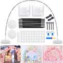 Chamvis Balloon Arch Kit, 9FT Height & 10FT Width Adjustable Balloon Arch Stand Frame Garland Stand: Wedding Baby Shower Birthday Photo Backdrop