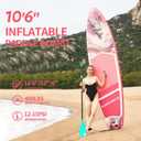 Inflatable Stand Up Paddle Board - Upgraded Glue-Free Hot Melt Technology, Long Service Life, 10'6", Anti-Slip EVA Deck, Full SUP Accessories, Included for Adults Youth All Skill Levels