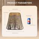 Large sconce lamp shade,metal spider rectangle lamp shade,modern lamp shades,table lamp shade for bedroom or living room (8+6.1)" Top x (13.8+8)" Bottom x 11" Hight,Bronze Gold, 8" top x 14" bottom x 11" high