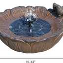 Solar Bird Bath Fountain,Sunflower with Resting Bird,Solar Powered with 3 Nozzles,Outdoor Garden Bird Bath,Solar Water Fountain for Bird Bath,Hummingbird Bird Bath for Outdoor