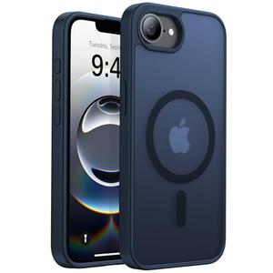 Eastinbox Magnetic Shockproof for iPhone 17e & iPhone 16e Case [Compatible with MagSafe] [Military-Grade Protection] Anti-Yellowing, Matte Protective Phone Case for iPhone 17 e/16 e 6.1", Blue