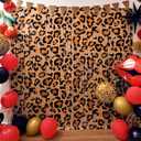 2 x Cheetah Party Decorations, 2 Pack Cheetah Themed Birthday Party Photo Booth Prop, Leopard Printing Fringe Curtains Photo Streamers Backdrop for Jaguar Themed Birthday Party Wall Door Sign Decor, 3.3 x 6.6 ft