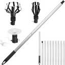 Uniarmoire 12FT Lightbulb Changer for High Ceilings, High Reach Light Bulb Changer,Light Bulb Changer with Pole Extension,Baskets and Suction Cup, Bulb Removal Tool