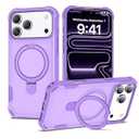 PeakFuel Compatible with iPhone 17 Pro Max Case 6.9'' with Magnetic Ring Stand [Military Drop Protection][Compatible with MagSafe] Shockproof 17 Pro Max Phone Case for Men Wowen, Purple