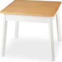 Melissa & Doug Wooden Square Table – Kids Furniture for Playroom (Natural/White), 25.4 x 25.4 x 5.5