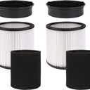 90304 Replacement HEPA Cartridge Filters with Lid, Compatible with Shop-Vac Shop Vac 90304, 90350, 90333, 903-04-00, 9030400, 90585 5 Gallon and Above Wet Dry Vacuum Cleaners, 2 Pack