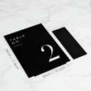 JINMURY Black Wedding Table Numbers 1-10 with Stands, 5"x7" Black Acrylic Table Numbers with White Font, Perfect for Wedding Party Reception(1-10, 5"x7")