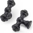 Asidrama 10 Pack Matte Black Kitchen Cabinet Knobs - Dresser & Drawer Knobs - Zinc Cabinet Hardware (Single Hole Knob, Matte Black)