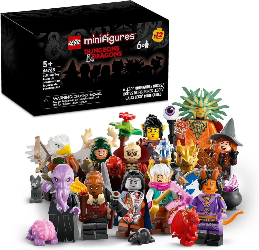 LEGO Minifigures Dungeons & Dragons 6 Pack - Toy for Boys & Girls Ages 5+ - Collectible Figures for Kids & Adult Fans - Dungeons & Dragons Gift - 66765