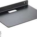 Floating Wall Shelves, 3.0mm Thick Aluminium Alloy Small Floating Shelf, Suitable for Bedroom, Living Room, Bathroom, Kitchen, Office Etc(Black, 9 Inch), 9 inch Wide Shelf