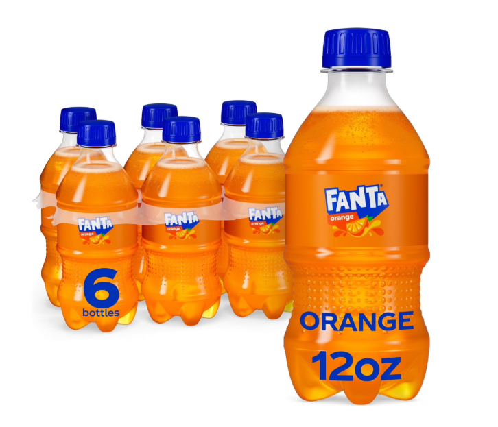 Fanta Orange Soda Pop, 12 fl oz, 12 Pack Bottles BB: July 2026