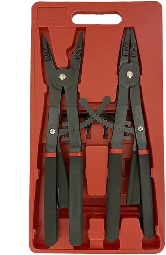 2pc Jumbo 16" Snap Ring Pliers Set Interchangeable 45 90 Tips Locking Mechanism