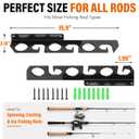 WIPHANY Fishing Rod Racks Wall or Ceiling Fishing Rod/Pole Rack Holder Storage Hook Holds Fishing Rods Wall Mounted for Garage Cabin and Basement