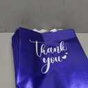 50 Pcs Thank You Gift Bags with Handles Bulk Thank You Non Woven Bags Reusable Gift handbags Bridesmaid Souvenir Goodie handbags for Wedding Shopping(11 x 12 x 5 Inch,Royal Blue)