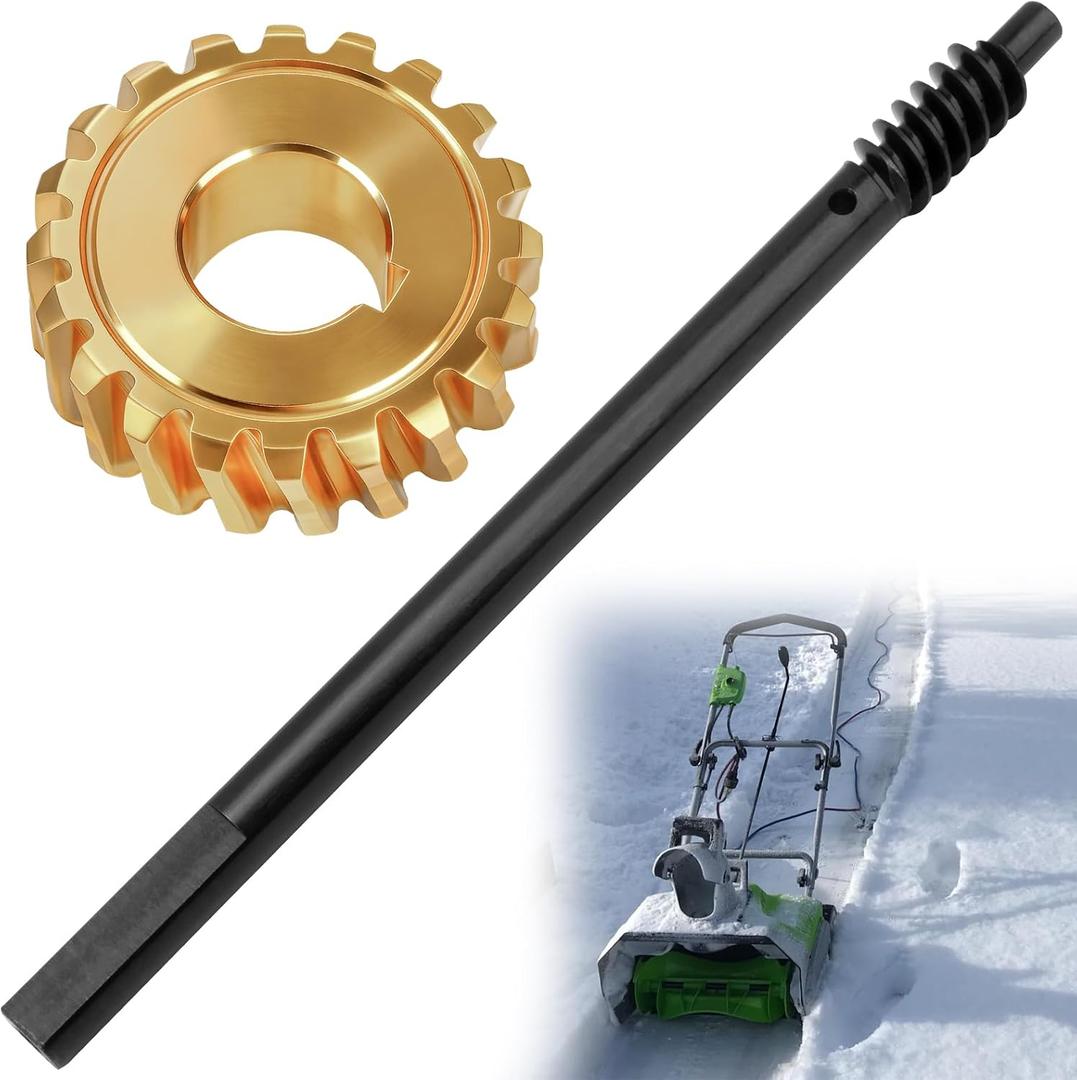 917-04126 717-04126 Worm Shaft & 917-04861 Worm Gear, Compatible with MTD Cub Cadet Troy-Bilt Craftsman Snow Blower 90026C 728TDE 728 60024PC 600C 10528PC Model